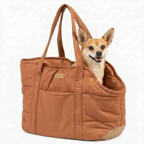 Plush Dog Purse Carrier for Small Dogs, Soft Tote by NOBLEPUP