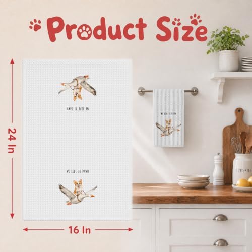 Pembroke Welsh Corgi Kitchen Towels, Cute Tea Towel - Image 2