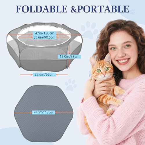 Pawaboo 2-in-1 Small Animals Playpen - Image 3