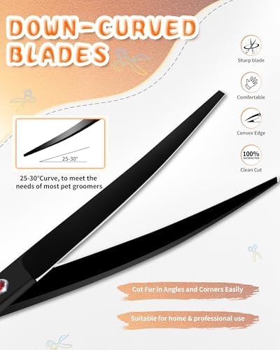 Dog Grooming Scissors, Curved Scissors - Image 4
