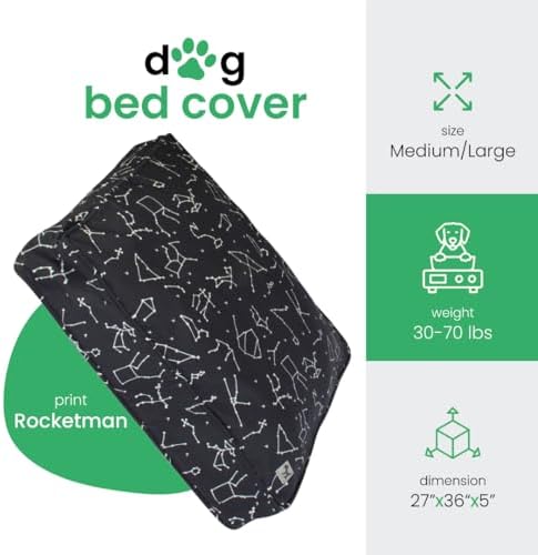 Molly Mutt Deep Blue Dog Bed Cover, Non-Toxic & 100% Cotton - Image 2
