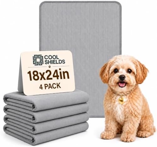 CoolShields Washable Pee Pads for Dogs, 4 Pack by CooShields