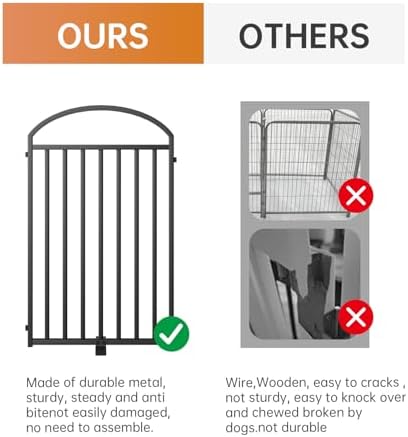 SNUOWU 8 Panels Full Matel Freestanding Dog Gates - Image 3