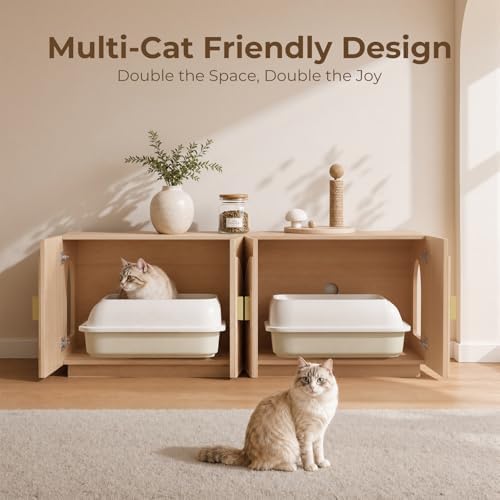 Amunrbrek Double Cat Litter Box Enclosure Furniture - Image 3
