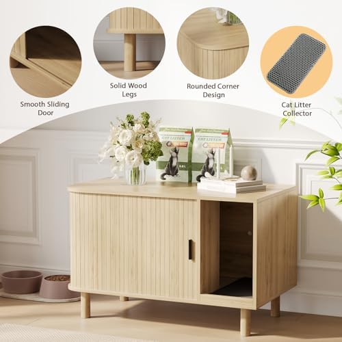 34.3" Cat Litter Box Enclosure Furniture - Image 5