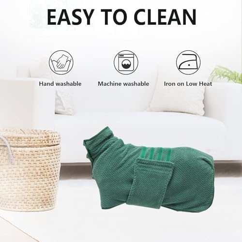 Geyecete Pineapple Grid Fast Drying Super Absorbent Dog Cat Bath Robe Towel - Image 4
