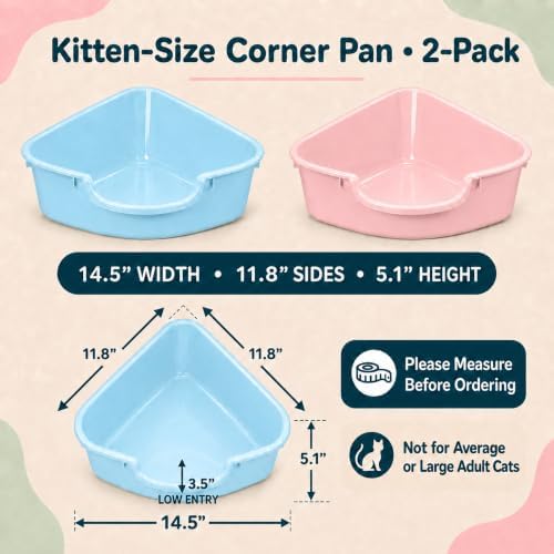 Corner Litter Box, Low Entry Kitten Litter Box - Image 2