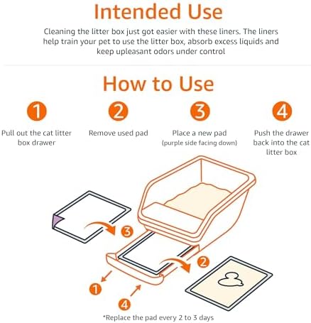 Amazon Basics Cat Litter Pee Pads, Super Absorbent, Odor Control - Image 4