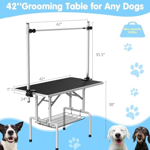 Lyromix 42'' Foldable Dog Grooming Table - Image 6