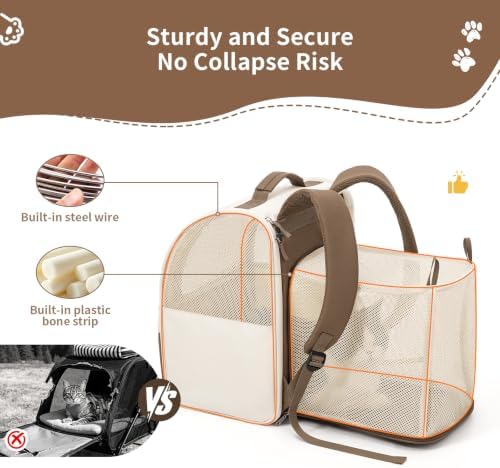 wakytu Expandable Cat Carrier Backpack, Pet Carrier - Image 4
