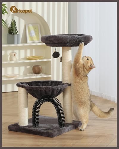 FluffyDream Cat Tree Tower for Indoor Cats, 27.8 Inches Multi-Level Cat Tree - Image 5