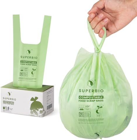 SUPERBIO 1.6 Gallon Compostable Food Scrap Bags by SUPERBIOCOMPOSTABLEBAGS