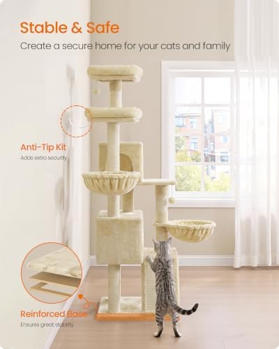 Feandrea Cat Tree, 68.5-in Tall Cat Tower - Image 6