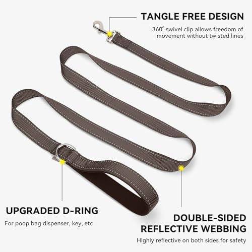 Joytale Reflective Dog Leash for Small Dogs, 6 FT x 3/4" - Image 5