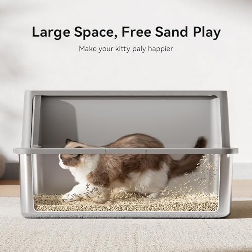 Jotesnew 2 Pack 28" Extra Large XXXL Stainless Steel Cat Litter Boxes - Image 5