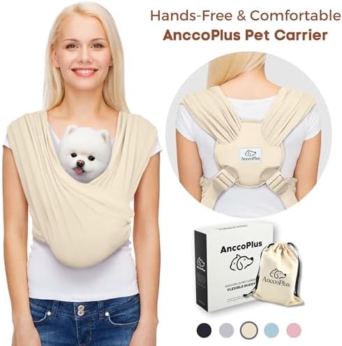 AnccoPlus Small Dog Sling Carrier, Hands-Free - Image 2