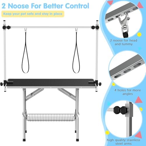 Lyromix 42'' Foldable Dog Grooming Table - Image 2