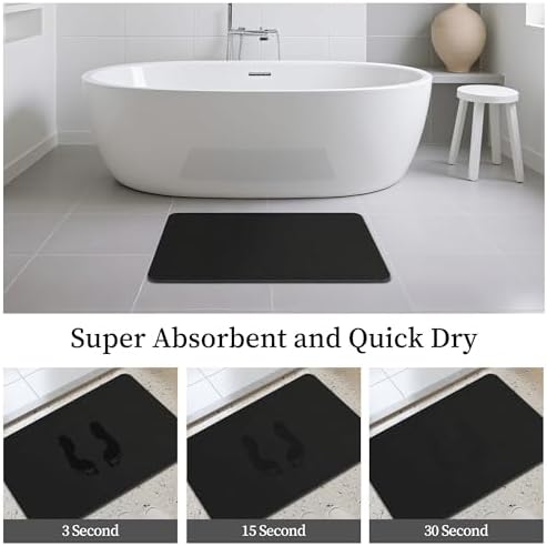 THMINS Black Stone Bath Mat - Image 5