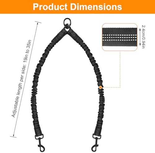 Double Dog Leash, 360° Swivel No Tangle Dog Leash - Image 2