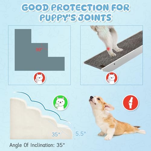 Mesa Lemon 4 Step Dog Stairs Pet Ramp - Image 3
