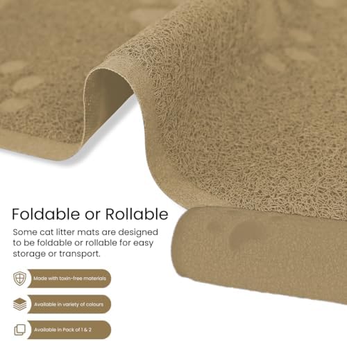 Andalus Medium Cat Litter Mat, Non-Slip & Easy to Clean Cat Litter Box Mat - Image 6