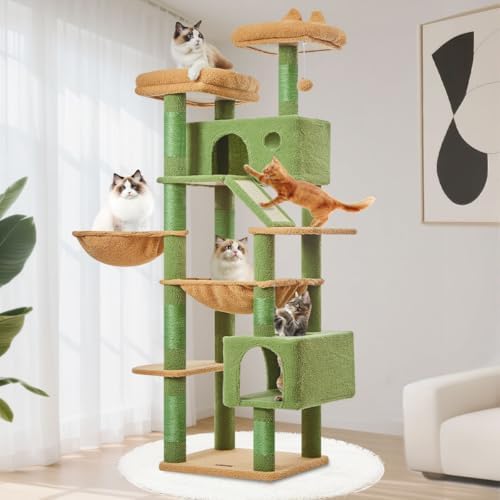 Taoqimiao Cactus Cat Tree, 71 in Extra Large Cat Tower by Taoqimiao