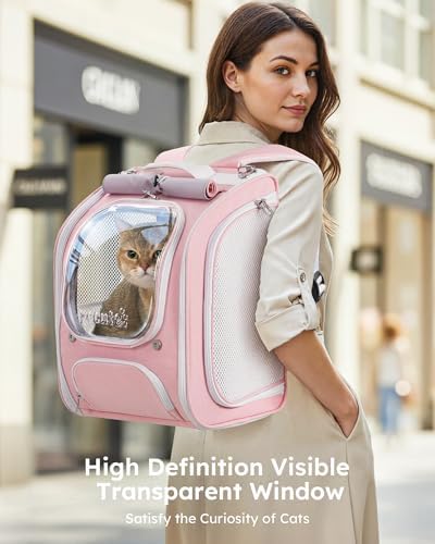 Pecute Cat Backpack Carrier, Large Space Cat Bubble Backpack - Image 2
