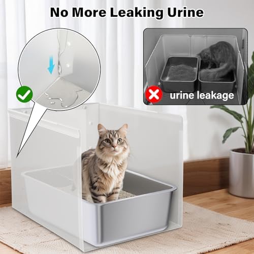 Litter Box Shield, Large Litter Box Splash Guard Without Leakage - Image 3
