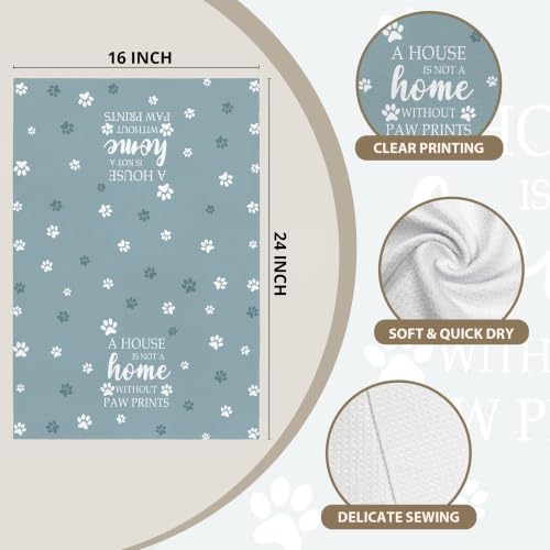 Funny Dog Paw Blue Kitchen Towels, Dog Lovers Gifts - Image 7