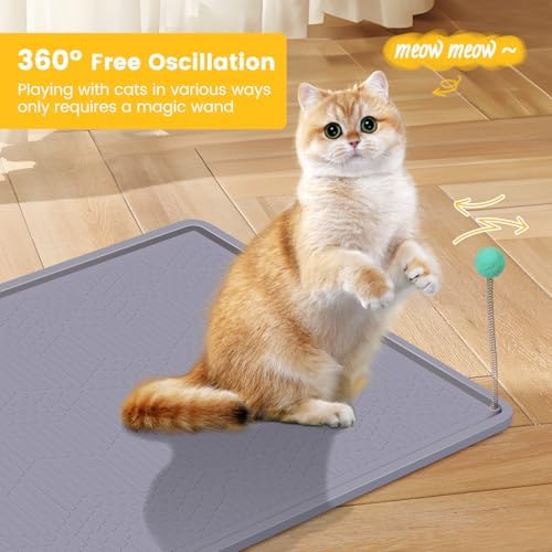 Silicone Cat Litter Mat with Toy, 38x25 Inch Large - Image 6