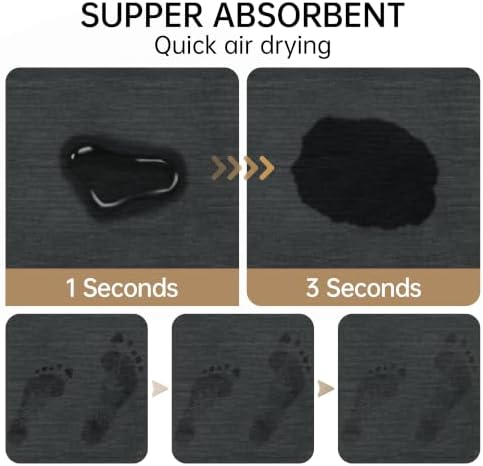 Mecko Half Circle 20"x32" Bath Mat Black - Image 3