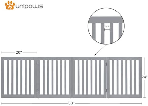 unipaws 24”H Free Standing Pet Gate - Image 3