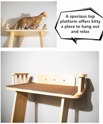 Modern 70“ Tall 6 Level Leaning Cat Climbing Ladder Tree Tower Condo - Image 6