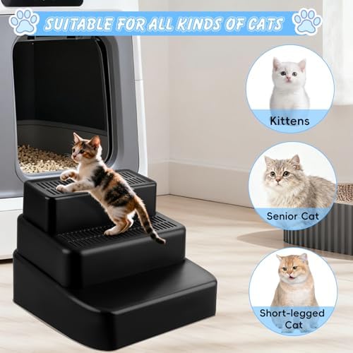 3 Step Litter Box Ramp Adjustable Detachable Litter Box Step - Image 4