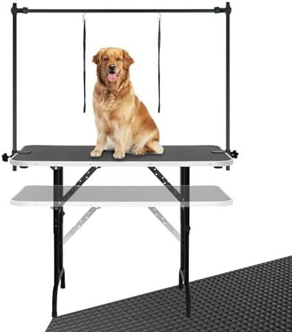 LEIBOU 45'' Height Adjustable and Foldable Pet Dog Grooming Table Heavy Duty by LEIBOU