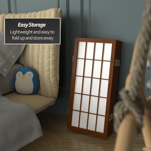 Red Lantern 26.5 in. Short Desktop Window Pane Shoji Screen - Image 5