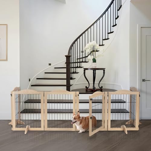 unipaws 132" Extra Wide Dog Gate and Pet Playpen - Image 3