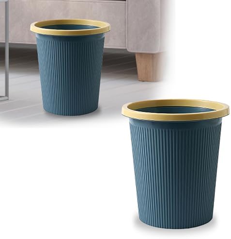 Bathroom Garbage Can, Lightweight Durable Striped Garbage Cans - Image 5