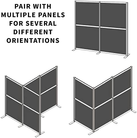 VIVO Dark Gray 66 inch High Corner Privacy Panel, PP-MWS63D-L - Image 5