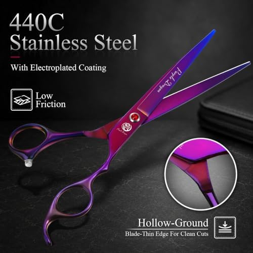 Purple Dragon Dog Grooming Scissors Set - Image 2