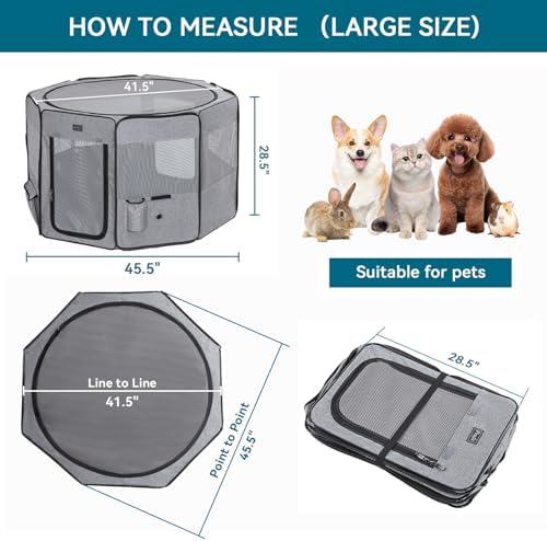 Petsfit Portable Dog Playpen for for Large Dogs/Cat/Rabbit/Chick, - Image 3