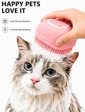 Pet Bath Brush for Dogs & Cats, Soft Silicone Shampoo Brush - Image 5