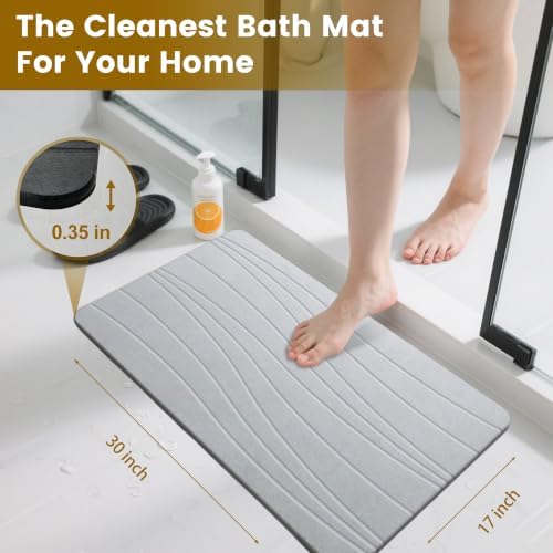 Extra Large Stone Bath Mat, Super Absorbent Diatomite Stone Mats - Image 2