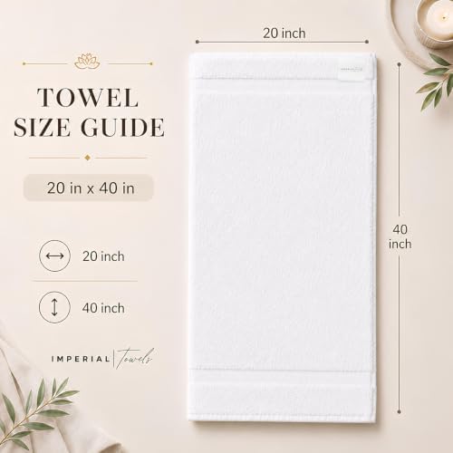 (Pack of 24 White Bath Towels Bulk 20x40 Inches - Image 5
