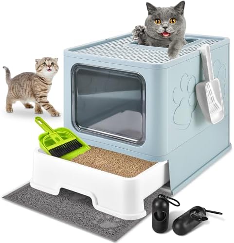Covered Cat Litter Box, Extra Large Drawer Design by HOMAGICO