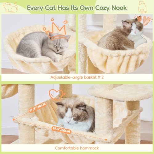 Taoqimiao 72 in Cat Tree, XXL Cat Tower - Image 6