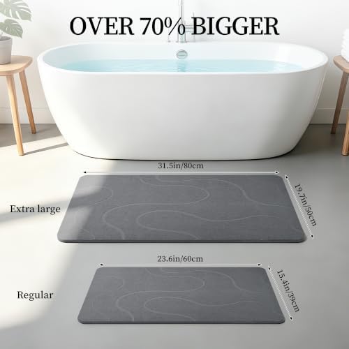 THMINS Extra Large Stone Bath Mat - Image 2