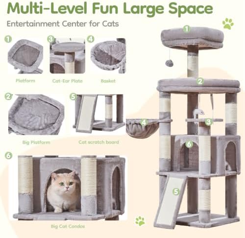 Taoqimiao Sturdy Cat Tree, Cat Tower - Image 2
