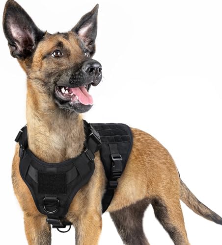 rabbitgoo Tactical Dog Harness for Small, Heavy Duty Military No Pull Vest by rabbitgoo