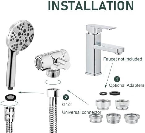 Bathtub Shower Head Sink-Faucet set，Tub faucet spayer attachment - Image 6